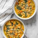 Easy Chickpea Soup with Potatoes, Carrots & Kale Recipe