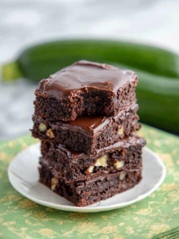 Keto Zucchini Brownies with Cream Cheese Frosting Recipe