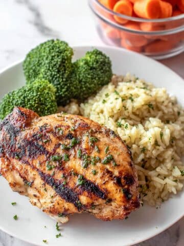 Air Fryer Bone-In Split Chicken Breast with BBQ Rub Recipe