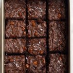 Healthy Flourless Zucchini Peanut Butter Brownies Recipe