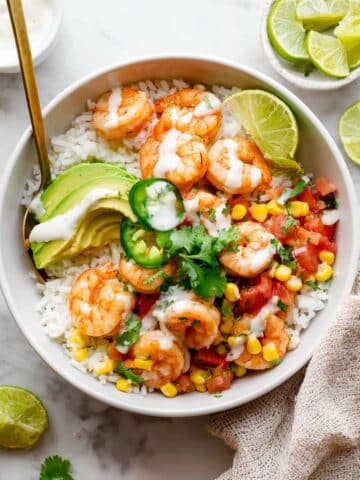 Cilantro Lime Shrimp Bowls Recipe