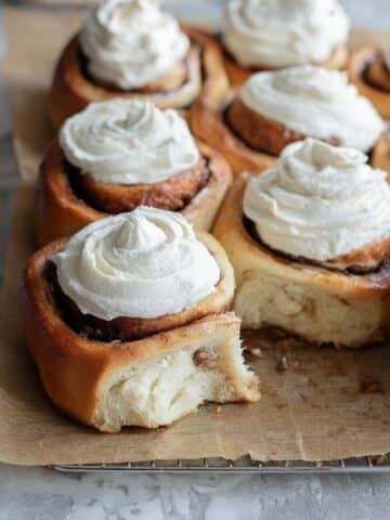 Brioche Cinnamon Rolls with Cream Cheese Frosting Recipe