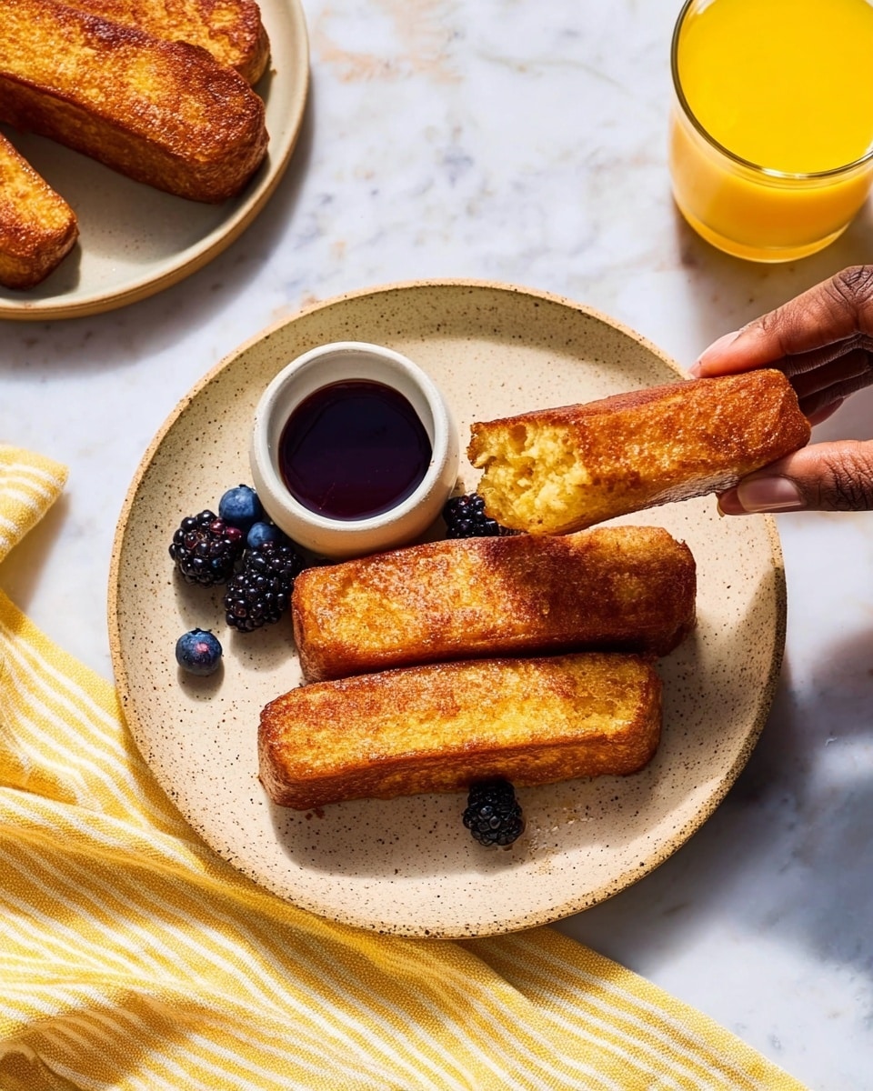 The image shows many rectangular pieces of golden brown French toast sticks arranged closely side by side on a white marbled surface. Each stick has a crispy, textured top layer with dark brown spots and a lighter golden-yellow inside visible on the edges. The toast sticks have an uneven surface with some sprinkled granules of sugar on top that catch the light, giving them a slightly shiny look. The contrast between the crispy outer layer and the softer inside is clear in each piece. photo taken with an iphone --ar 4:5 --v 7