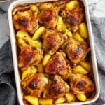 Roasted Chicken Thighs and Potatoes with Lemon and Rosemary Recipe