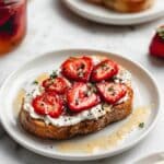 Pickled Strawberries with Goat Cheese Toast Recipe