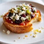5-Ingredient Tomato Toast with Feta and Olives Recipe