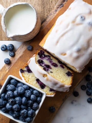 Blueberry Lemon Pound Cake with Lemon Glaze Recipe