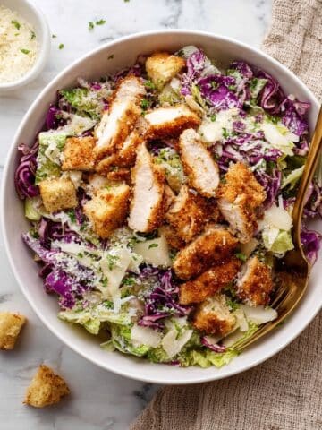 Caesar Slaw with Crispy Baked Chicken Tenders Recipe