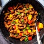 Teriyaki Soy Curls with Pineapple and Bell Pepper Recipe