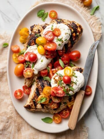 Grilled Chicken Caprese with Burrata Recipe