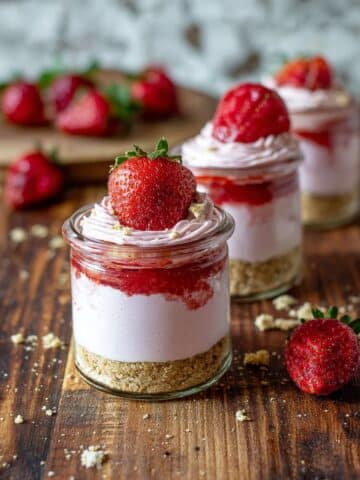 No Bake Strawberry Cheesecake Cups Recipe