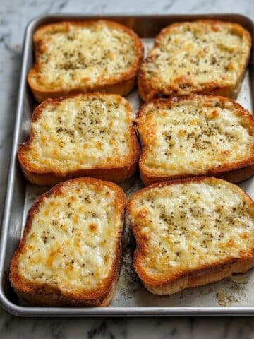 Texas Toast with Melted Cheeses and Garlic Butter Recipe