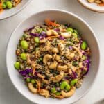 Edamame and Quinoa Salad with Peanut Lime Dressing Recipe