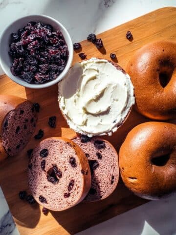 Overnight Wild Blueberry Sourdough Bagels Recipe