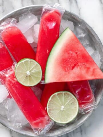 Watermelon Lime Honey Ice Pops Recipe