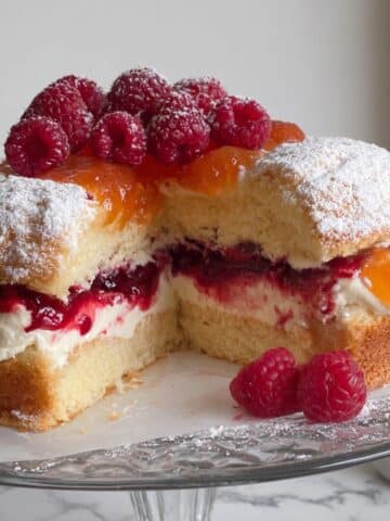 Raspberry Apricot Brioche Cake Recipe
