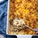 Homemade Tuna Casserole from Scratch with Mushrooms and Cheddar Recipe