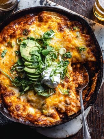 Skillet Creamy Chipotle Chicken Enchiladas Recipe