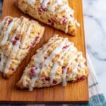 Raspberry White Chocolate Sourdough Scones Recipe