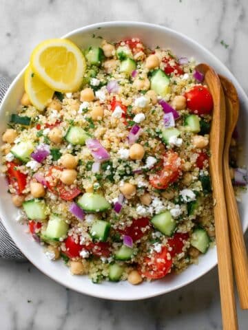 Greek Quinoa Salad with Chickpeas and Feta Recipe