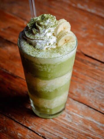 Banana Cream Matcha Protein Shake Recipe