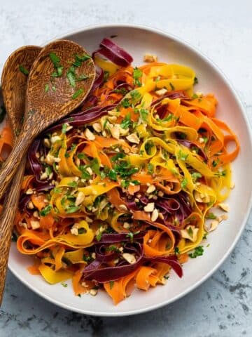 Spiced Shaved Carrot Salad with Ginger-Lime Vinaigrette Recipe