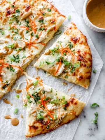 Thai Chicken Pizza with Peanut Sauce Recipe