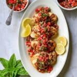 Grilled Chicken with Tomato Basil Bruschetta Topping Recipe