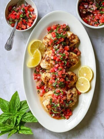 Grilled Chicken with Tomato Basil Bruschetta Topping Recipe