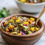 Avocado Lentil Salad with Cilantro Curry Dressing Recipe