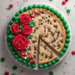 Giant Christmas Wreath Cookie Cake Recipe