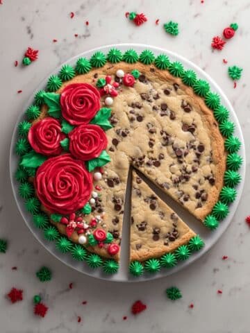 Giant Christmas Wreath Cookie Cake Recipe