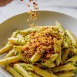 Creamy Pesto Pasta with Crispy Lemon Breadcrumbs Recipe