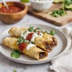 Crispy Baked Bean and Cheese Taquitos Recipe