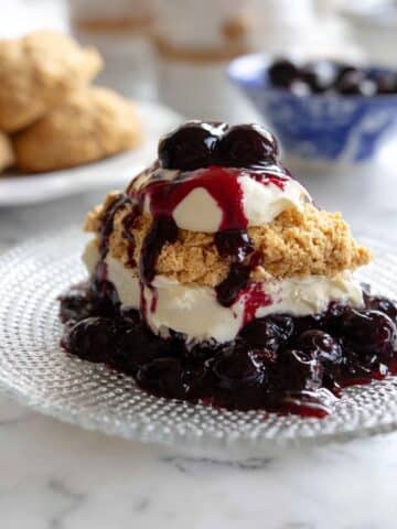 Bourbon Cherry Shortcake with Brown Sugar Whipped Cream Recipe
