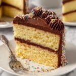 Yellow Birthday Cake with Milk Chocolate Frosting Recipe