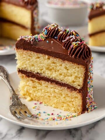 Yellow Birthday Cake with Milk Chocolate Frosting Recipe