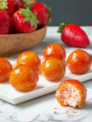 Brazilian Coconut Bonbon (Bala Baiana) with Strawberry Recipe