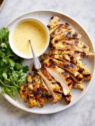 Yogurt Marinated Chicken with Herby Sumac Salad and Couscous Recipe